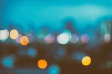 Soyut kentsel gece ışık bokeh, ufuk arka plan