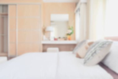 Arka plan yatak odası iç modern tarzı defocus