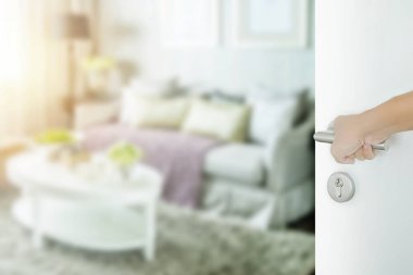 adam el zerafet kanepe seti ile oturma odası iç beyaz kapı açma