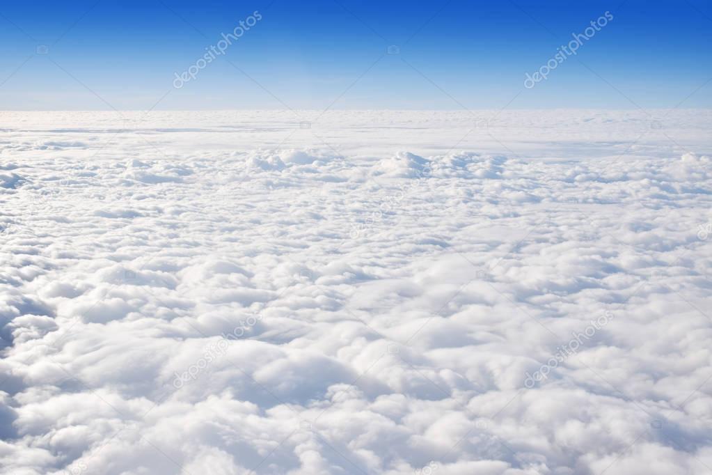 View of cloudscape with blue sky in sunny day