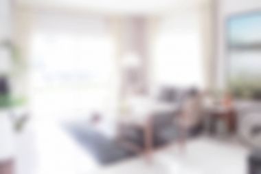 Bulanık oturma odası, yemek masası modern iç