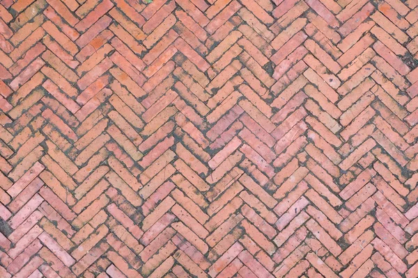 Mattoni marroni modello pavimentazione per sfondo, texture naturale — Foto Stock