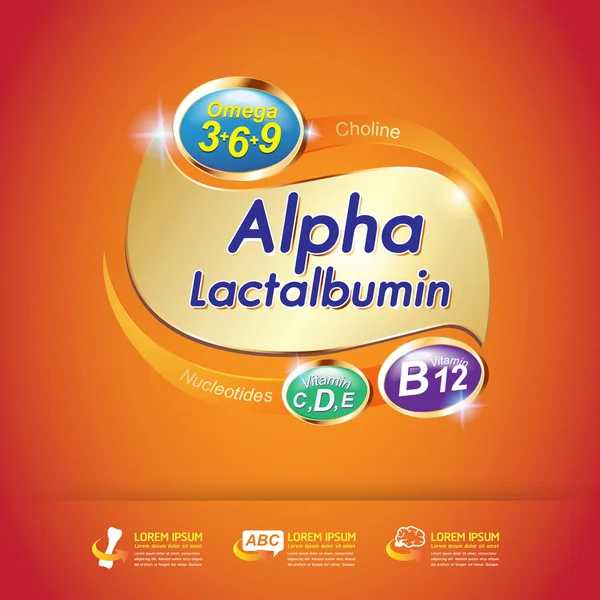 Logotipo de vitamina para crianças —  Vetores de Stock