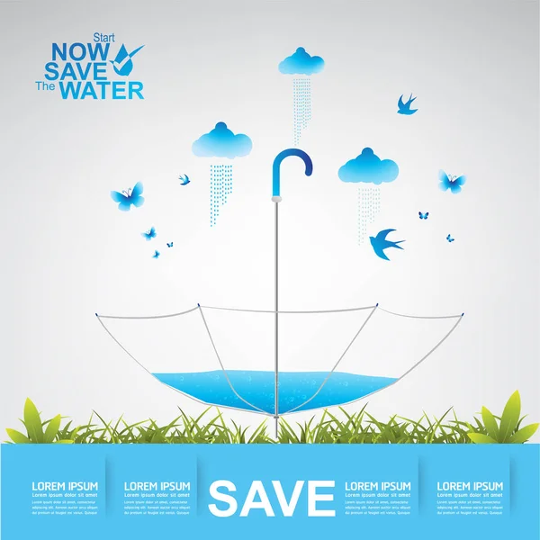 Economizar conceito de água — Vetor de Stock