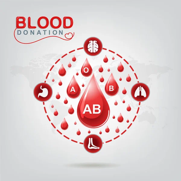 Blutspendekonzept — Stockvektor