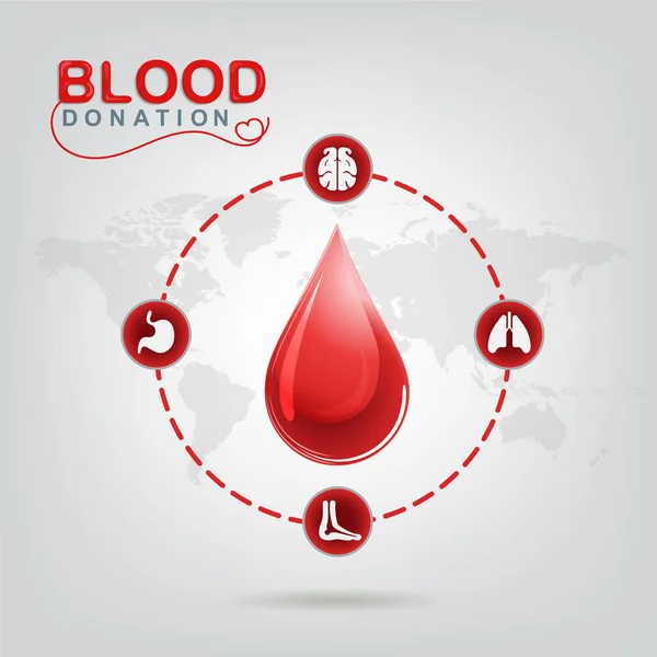 Begrip bloeddonatie — Stockvector