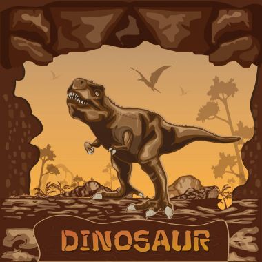Dinozor illüstrasyon kavramı