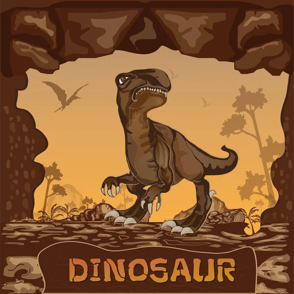 Concepto de ilustración de dinosaurios — Vector de stock