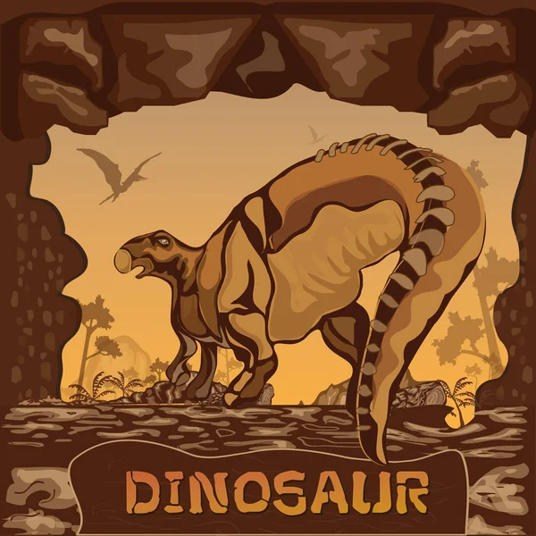 Illustrazione del dinosauro Concetto — Vettoriale Stock