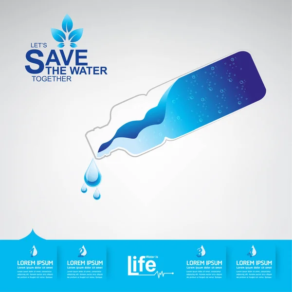Зберегти воду концепції — стоковий вектор