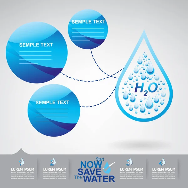 Ahorrar concepto de agua — Archivo Imágenes Vectoriales