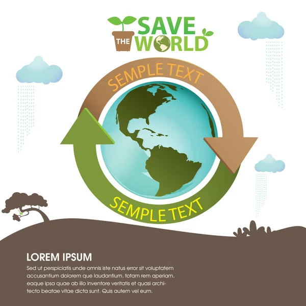 Save the world concept — Stock Vector