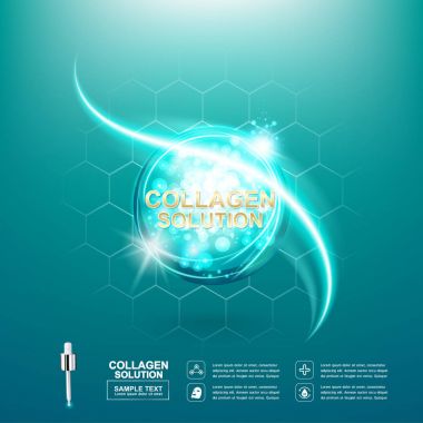 Collagen and Vitamin for Skin Concept  clipart
