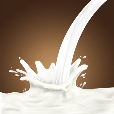 kahverengi zemin üzerine süt sıçrama