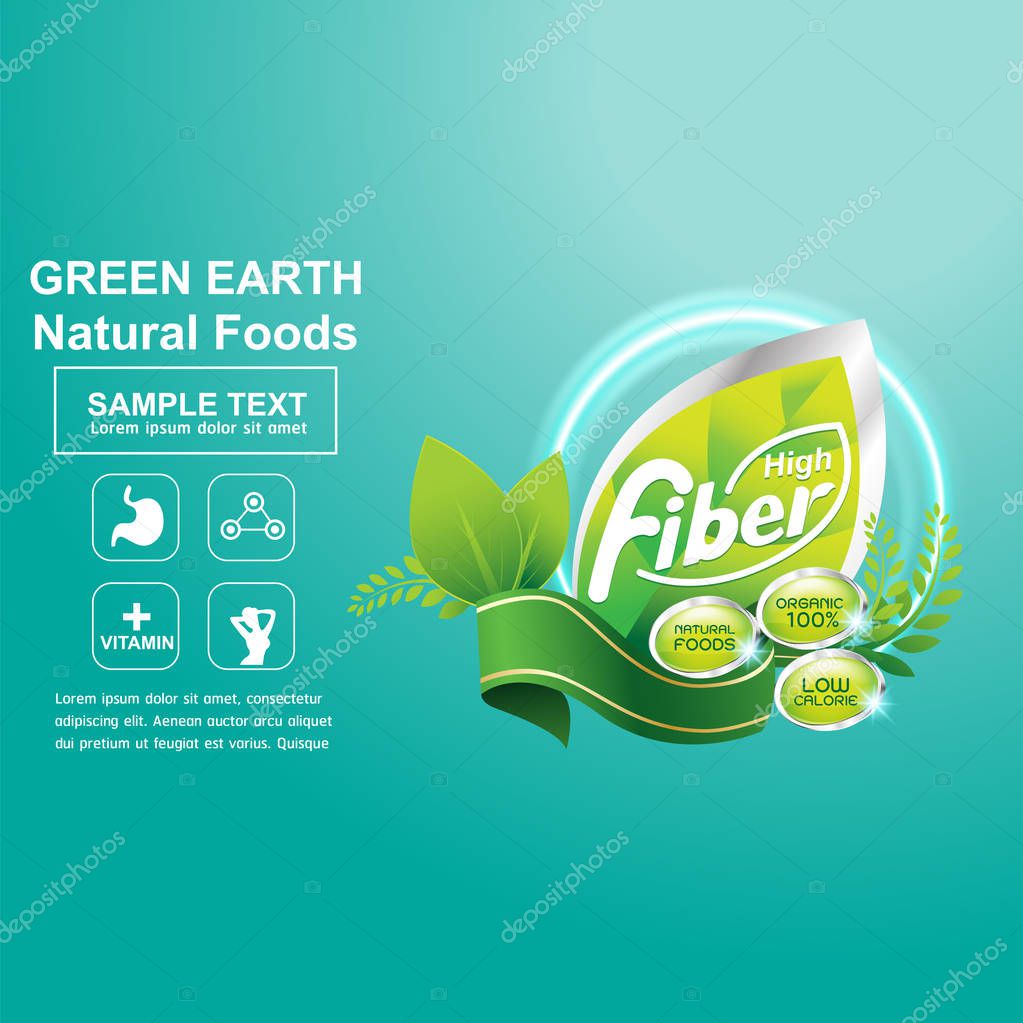 Fiber in Foods Concept Vector