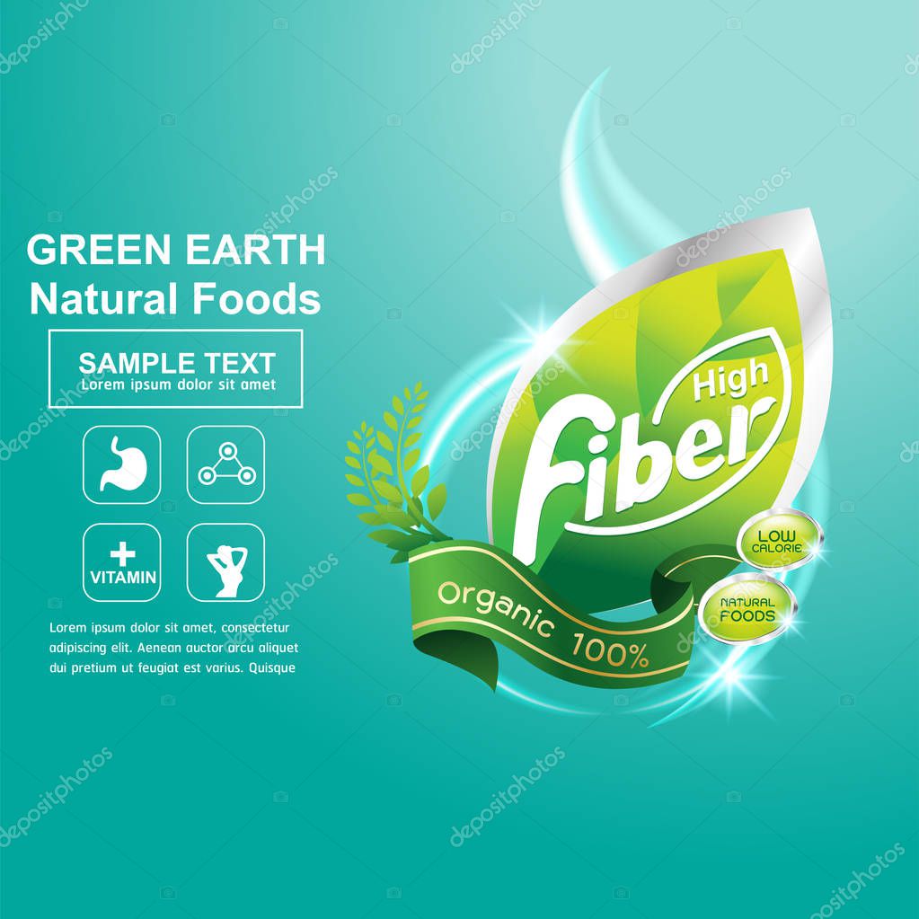 Fiber in Foods Concept Vector