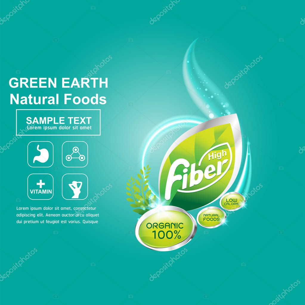Fiber in Foods Concept Vector