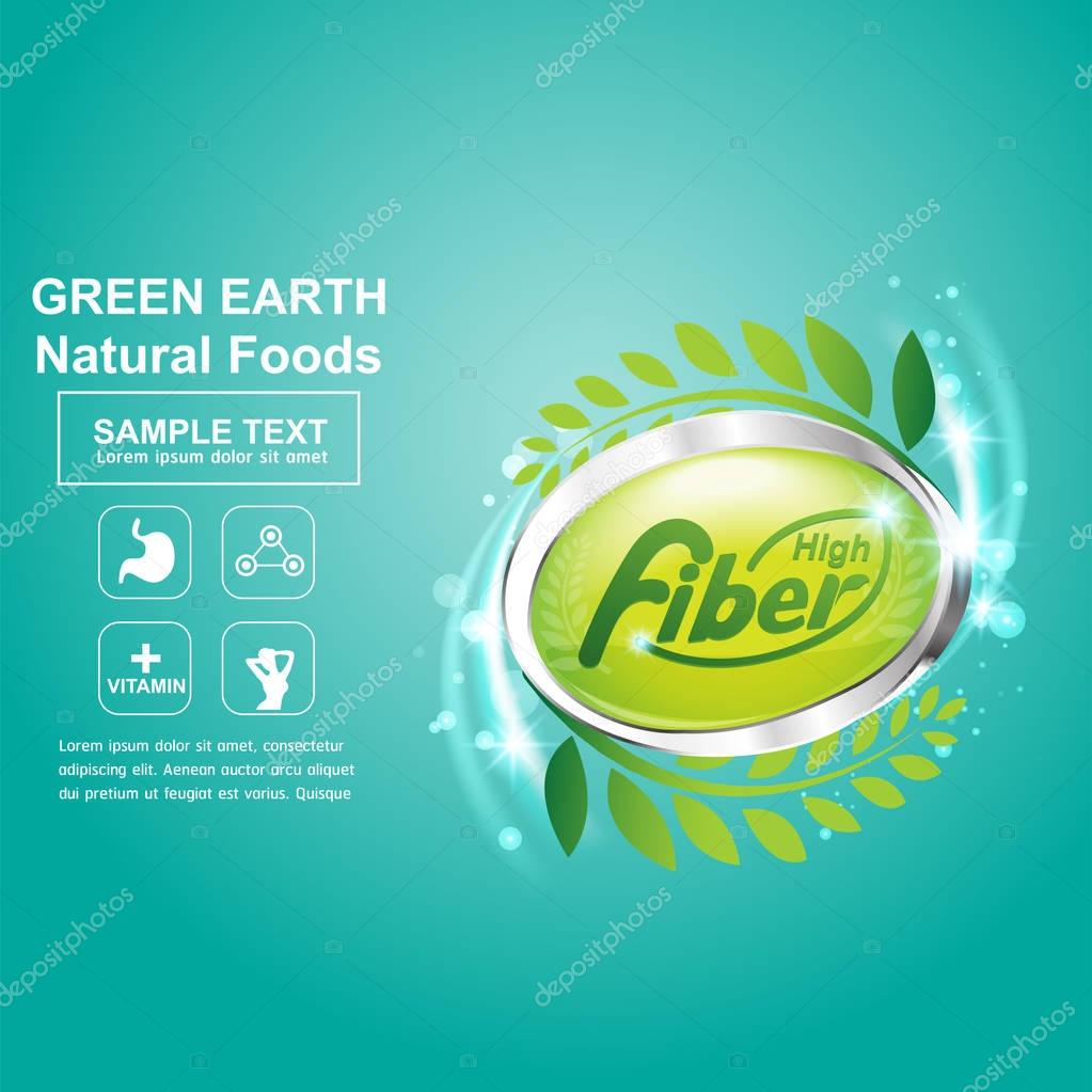 Fiber in Foods Concept Vector