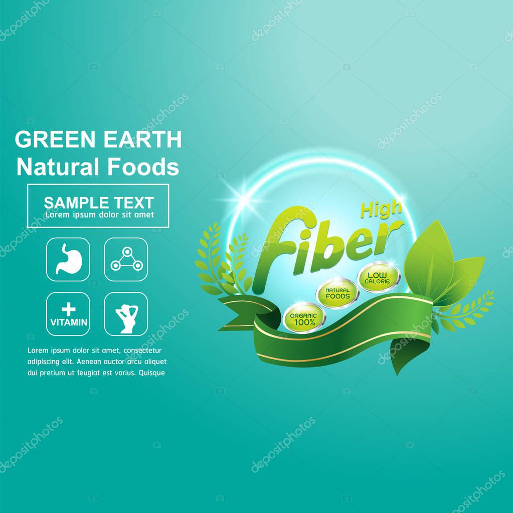 Fiber in Foods Concept Vector