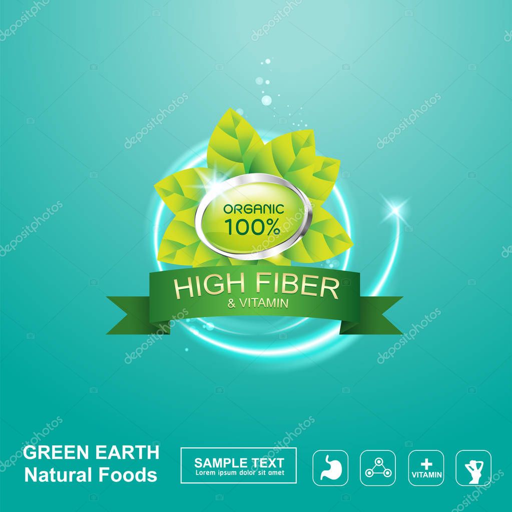 Fiber in Foods Concept Vector