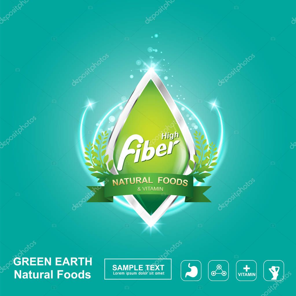Fiber in Foods Concept Vector