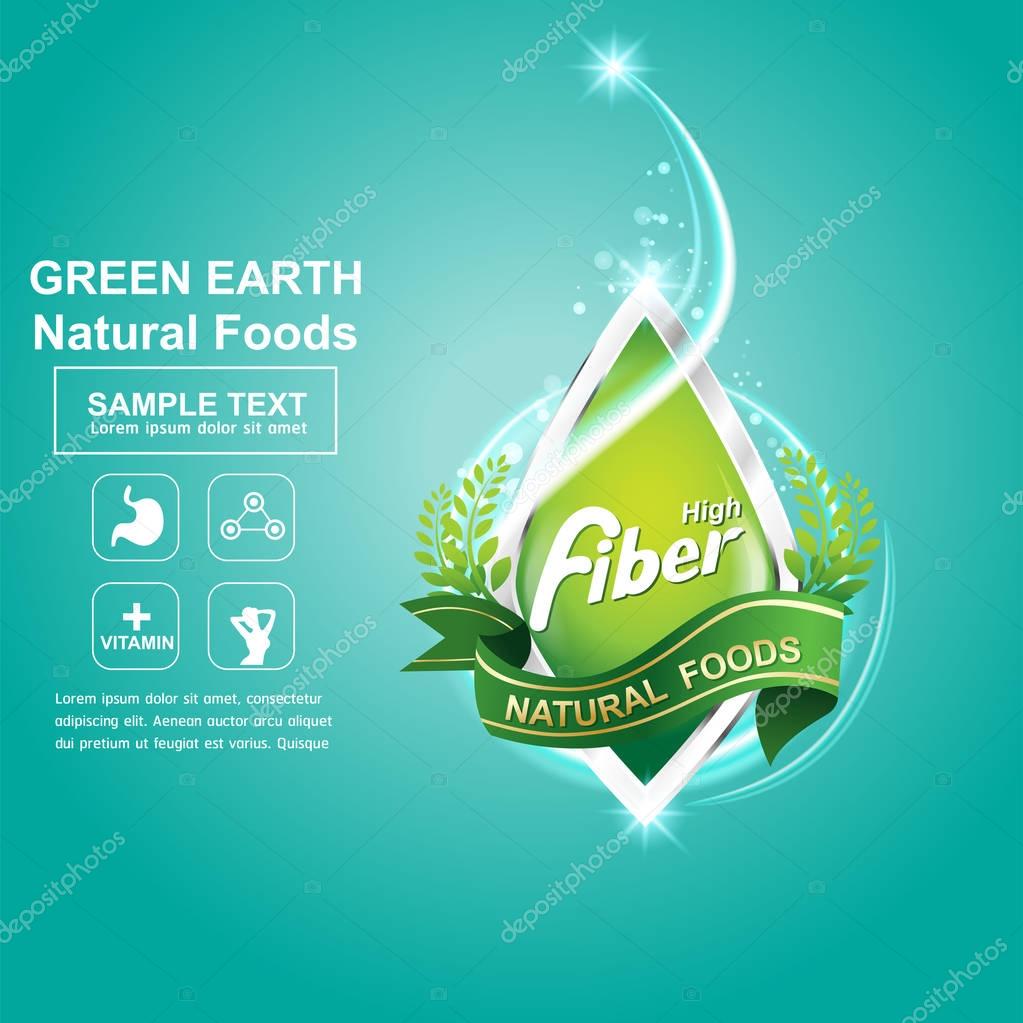 Fiber in Foods Concept Vector