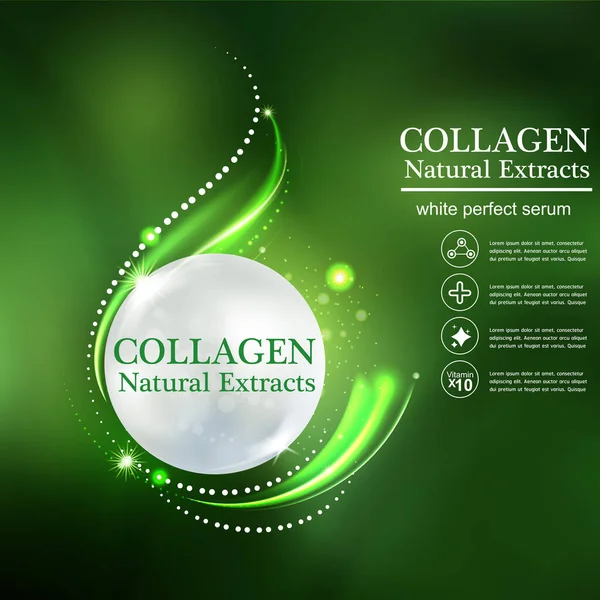 Colágeno Soro Vitamina Concept Skin Care Cosmetic — Fotografia de Stock
