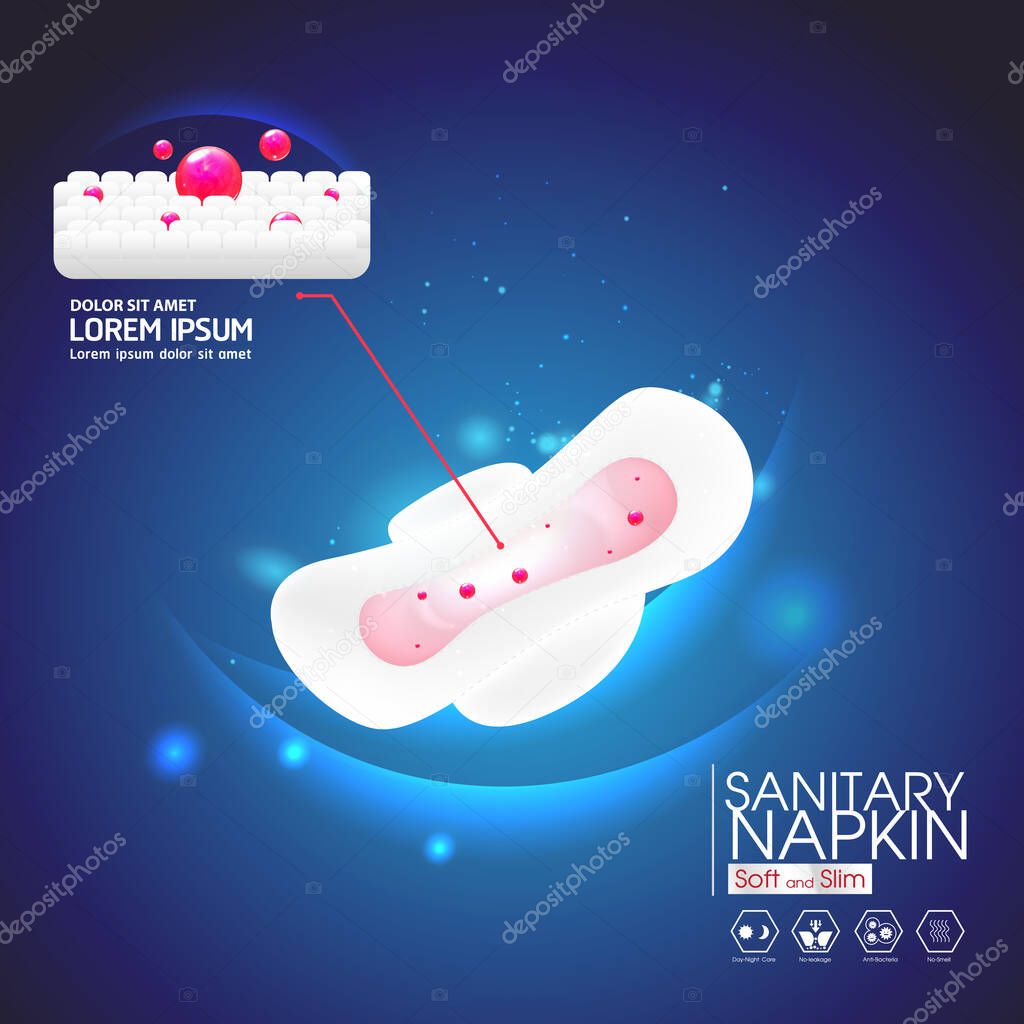 Sanitary Napkin Vector Background