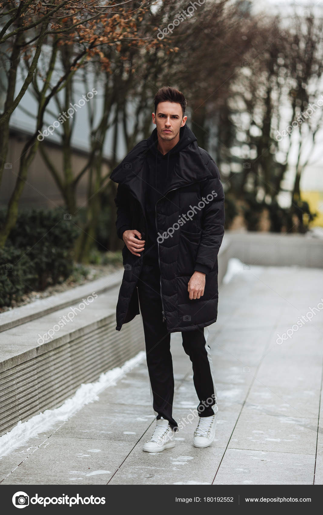 Hombre Invierno Outfit Moderno Para Hombre Elegante Atuendo Casual