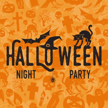 Halloween gece parti konsept.