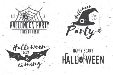 Mutlu korkunç Cadılar Bayramı partisi konsepti. Vektör çizim.