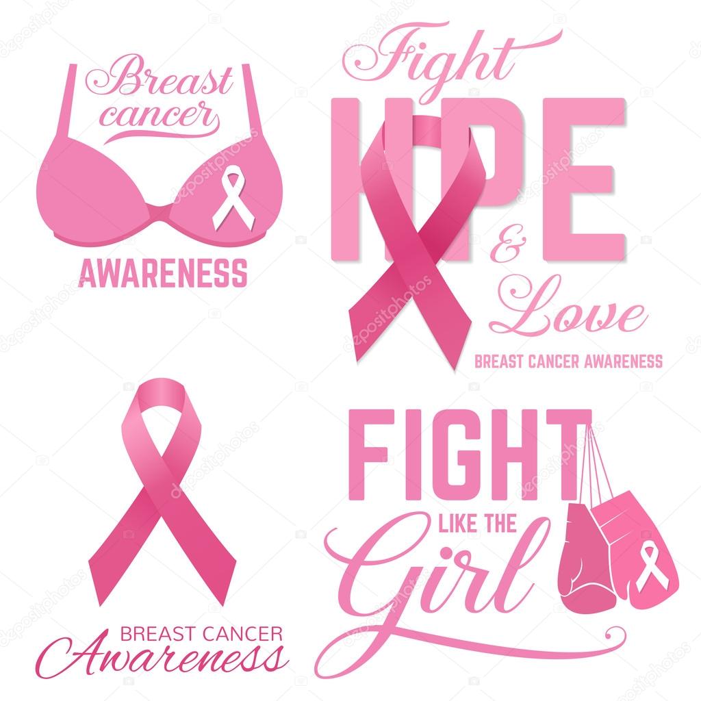 Set of Breast cancer awareness pink card. Stock Vector by  ©serdiuk.igor.gmail.com 126723474