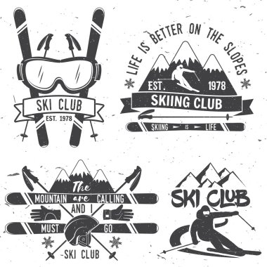 Ski club concept. clipart