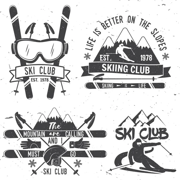 Skiclubkonzept. — Stockvektor