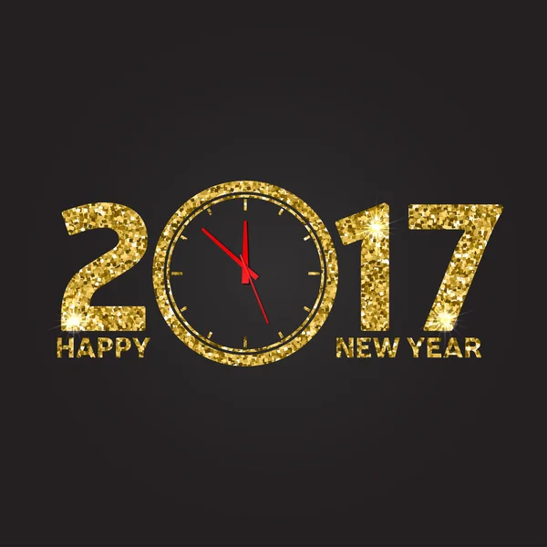 Feliz año nuevo 2017. — Vector de stock