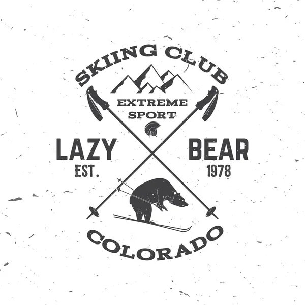 Концепция горнолыжного клуба . — стоковый вектор