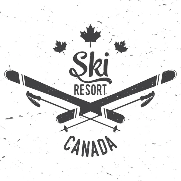Ośrodek narciarski, Kanada. — Wektor stockowy