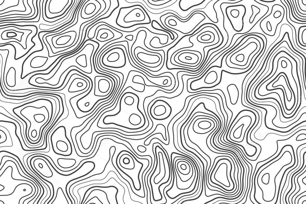 Seamless pattern topographic map background.