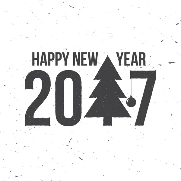 Feliz Navidad y Feliz Año Nuevo 2017 tipografía . — Vector de stock