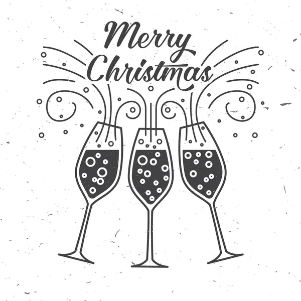 Mutlu yeni yıl tipografi. Vektör çizim.