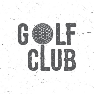 Golf Kulübü. Vektör çizim.