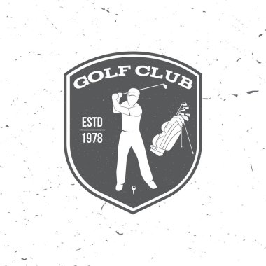 Golf Kulübü kavramı golfçü ve çanta.