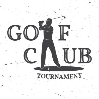 Golfçü siluet konseptiyle Golf club.