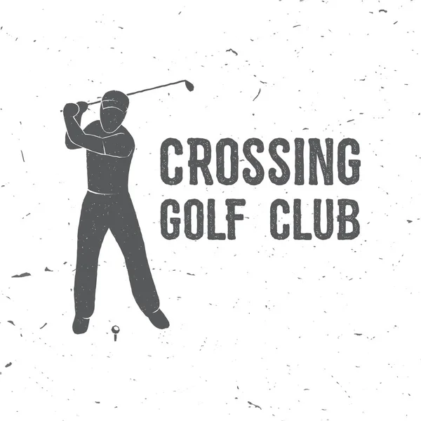 Koncepcja Golf club sylwetka golfa. — Wektor stockowy