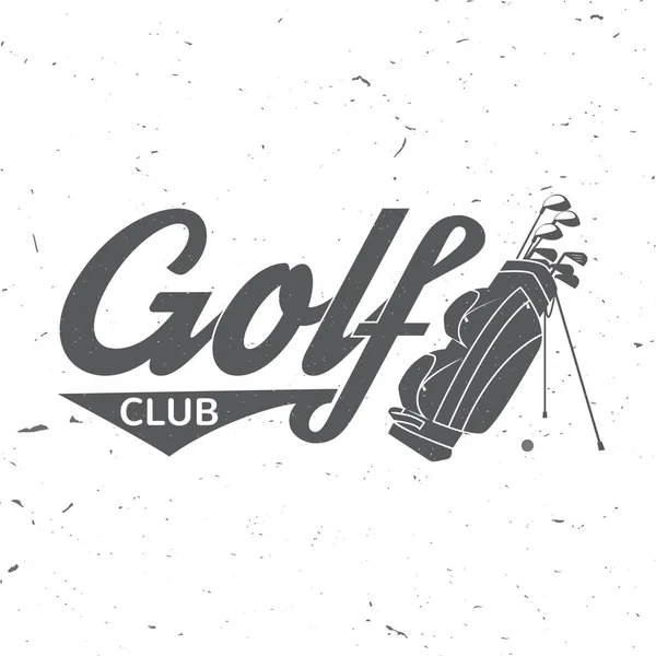Conceito de clube de golfe com saco de golfe . — Vetor de Stock