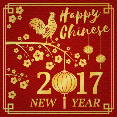 Mutlu Çin yeni yılı 2017.