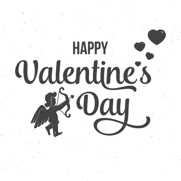 Feliz día de San Valentín texto y letras. Ilustración vectorial . — Vector de stock