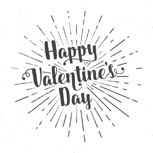 Feliz día de San Valentín texto y letras . — Vector de stock