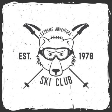 Vektör Kayak Kulübü retro rozeti.