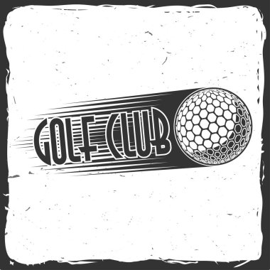Topu siluet konseptiyle Golf club.